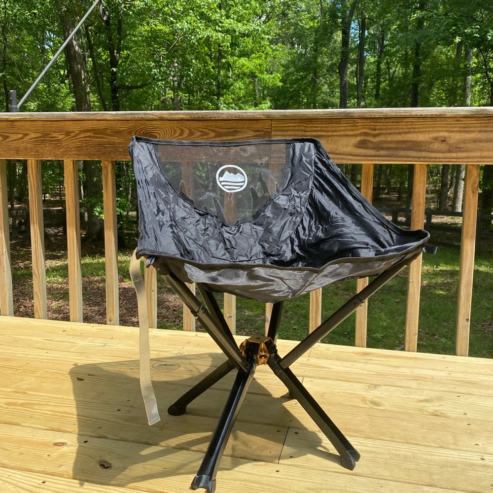 Two CLIQ Portable Camping Chairs with Bag - Black